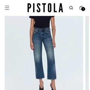Pistola Lexi Mid-rise Bowed straight Jean